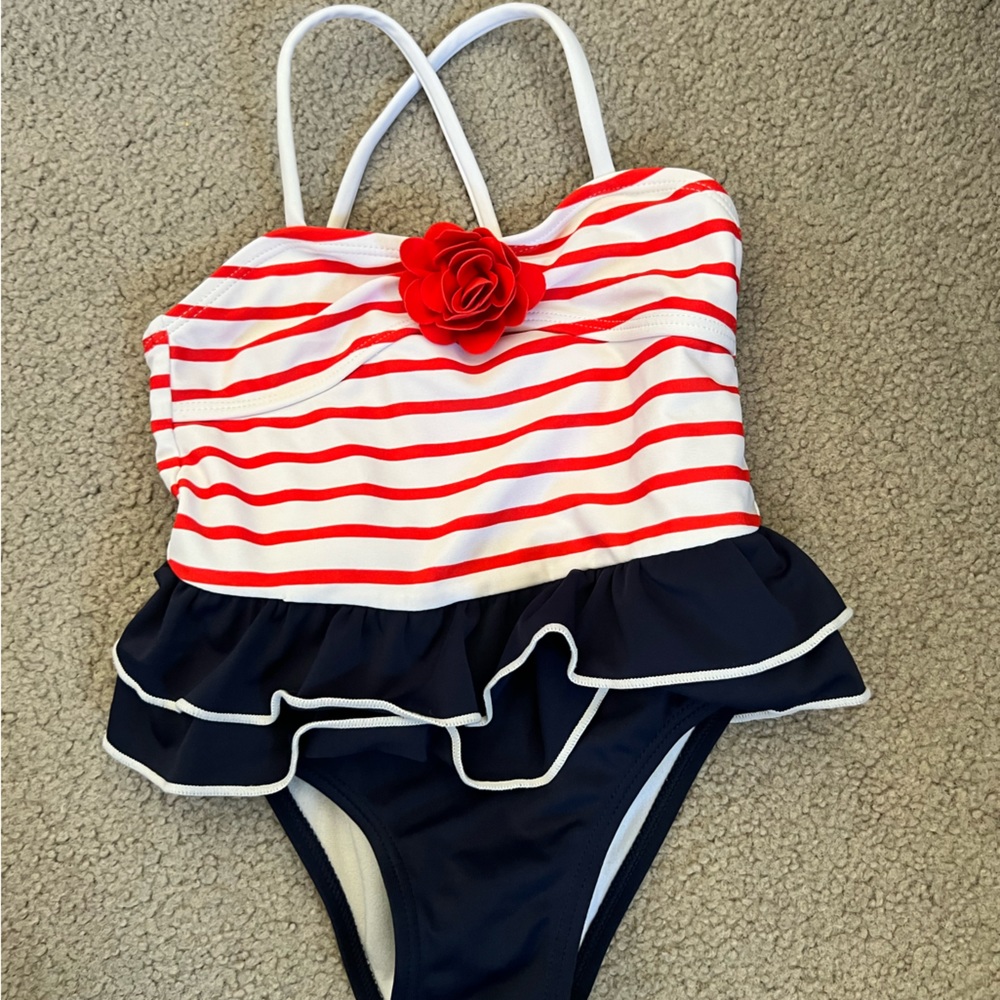 Janie and Jack red white and blue one piece size 2T